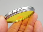 Nikon Nippon Kogaku 52mm Y48 Yellow Filter Chrome Ring Minty With Case And Box
