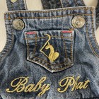  rare  Baby Phat 0-6 Mo Blue Denim Overall Skirt Embroidered Logo Flower
