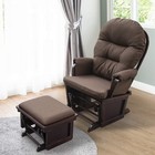 Homcom Nursery Glider Rocking Chair With Ottoman  Thick Padded Cushion Seatin   