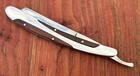 Og Vintage Shaving Straight Razor Chrome Mirror Finish Wood Handle Sharp Barber