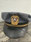 Vintage 1950s-60s Us Civil Defense Auxiliary Police Cap Cd Badge Leon Uniform Co