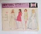Dress Wedding Bridal Bridesmaid Gown 10 Mccall s 9758 Sewing Pattern Vtg 60 s Uc