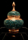 Exquisite Hand Made Middle East Persian Natural Turquise Copper-signed