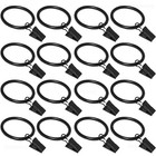 16 Pack Curtain Rings With Clips  Window Clip Rings Black Curtain Hooks Hangers