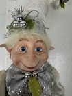 Robert Stanley Christmas Elf Silver Posable Ice Pixie Jester Doll Winter 17   