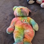 Ty Beanie Buddies Bear Plush Lot Of 3 Peace Tie-dye Usa Flag Pastel 2000