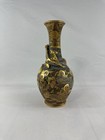 Antique Japanese Satsuma Kinkozan Moriage Dragon Vase Dai Nippon 10 