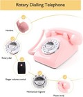 Rotary Dial Telephone 1960 Style Pink Retro Old Fashioned Vintage Phone Working