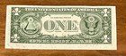 1977 A One Dollar Federal Reserve Note Error  Miscut  Misaligned   Over Inked  2