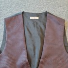 Carrot   Gibbs Vest Men s Large Handmade 100  Silk Formal Red Black Geometric