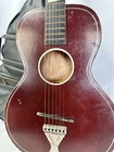 Vintage Telleno Parlor Acoustic Guitar W  Gig Bag     Steel Reinforced Neck