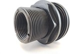 Lifegard Aquatics Double Threaded Bulkhead Kit For Fish Aquariums     1   Black 
