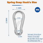 100pcs M6 Heavy Duty Carabiner Clip  2 36inch Snap Hook Quick Link Small Cara   