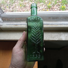 Wishart s Pine Tree Tar Cordial Patent 1859 Emb Pine Tree 1860s Pretty Teal Med