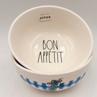 Rae Dunn Disney Pixar Ratatouille Remy Bon Appetit Cereal Bowls Set Of 2 Blue