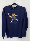 Polo By Ralph Lauren Boy Navy Us Open Polo Bear Fleece Sweatshirt Sz Xl  18-20 