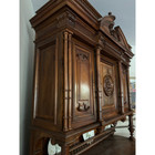 19th Century French Walnut Renaissance Design Antique Cupboard Or Bar Cabinet