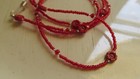 Red Czech Glass Flower Beaded Eyeglass Chain Holder Made In The Usa
