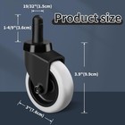 3  Mop Bucket Wheels Replacement Set 4 Non-marking Tpr Castors For Rubbermaid