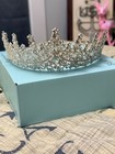 Bridal Wedding Prom Pageant Rhinestone Tiara Crown With Box   Hair Pins