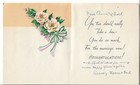 Vtg Anniversary Card Approx 5 X 6   Silver Foil Bell