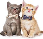 4 Pack Cat Collars With Bow Tie And Bell personalized Breakaway Kitten Collar An