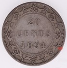 1894 Newfoundland 20 Cents Obverse 1 - F vf - Lot 18211