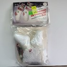 Vintage Push Pin Ornament Kit Christmas Stockings Sequins Makes 2 Ornaments Nos