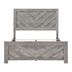 Contemporary Rustic Gray Finish Queen Size Panel Bed Wooden Bedroom Furniture