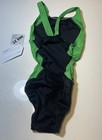New With Tags Fs Ii Recordbreaker Black  Green Size 34 Speedo Race Swimsuit