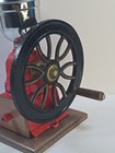 Vintage Style Cast Iron Coffee Grinder Hand Crank Big Wheel W  Drawer Red