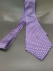Vintage Lauren By Ralph Lauren Neck Tie Purple Geometric 100  Silk Usa Handmade