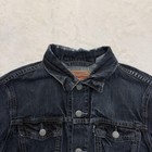 Levis Denim Jacket Youth Boys Large Dark Wash Trucker Jean Coat Button Up Casual