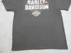 Harley Davidson Shirt Mens Extra Large Black Shatter Spell Out Logo Motorcycle