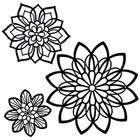 Zzbakress 3 Pieces Metal Flowers Wall Decor  Black Wall Decors  Black Elegant