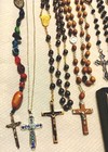 Catholic Crucifix Religious Lot Medals Rosary Virgin Mary Jesus 
