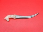 Indo Persian Horse Face White Jade Dagger Wootz Steel Blade Wooden Sheath S7