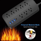 Us Power Strip Surge Protector 8 Ac Outlets 3 Usb Ports   Type C Port 4 Ft Cable