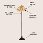 62  Bronze 2-light Tiffany-style Stained Glass Floor Lamp  Traditional Handcr   