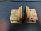 Antique Desk School Daze Wood Cast Iron Enesco Vintage Book End Set