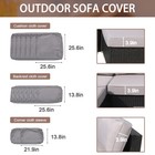 14 Pcs Outdoor Patio Chair Cushion Covers Set Replacement Sofa Grey Slipcover
