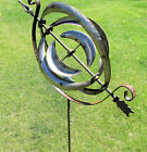 Heavy Duty Globe Weathervane Style Metal Welded Yard Stake Wind Spin Whirly-gig