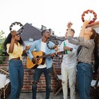 4 Pack Double Row Percussion Tambourine Metal Jingles Bells Musical Instrument