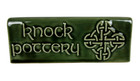 Rare Knock Pottery Ireland Logo Display Sign Double-sided Irish Porcelain Celtic