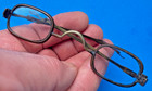 Antique Brass Eyeglasses Brass Frame R x Early Mid 1800 s Slide-out Extender Old