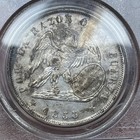Chile 1 Pesos 1853-so Ss Central America Shipwreck Silver Slabbed Pcgs