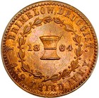  1864  New York Ny-630-k-9d  r-7  Civil War Token T Brimelow G Washington