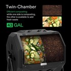 Outdoor Tumbling Composter Dual Rotating Batch Compost Bin