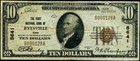 Byesville Oh-ohio  10 1929 T-1 National Bank Note Ch  5641 First Nb Fine 
