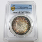 1890 P Pcgs Unc Detail - Toned Silver Morgan Dollar  1 Us Coin  61001a